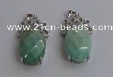 NGP6636 18*25mm faceted oval amazonite gemstone pendants