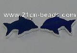NGP6672 28*42mm - 30*45mm dolphin agate gemstone pendants