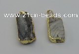 NGP6683 16*28mm - 18*35mm freeform druzy agate pendants