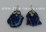 NGP6719 30*40mm - 40*55mm freeform plated druzy agate pendants