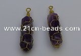 NGP6735 13*40mm sticks amethyst gemstone pendants wholesale