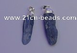 NGP6757 10*35mm - 15*45mm freeform blue kyanite pendants
