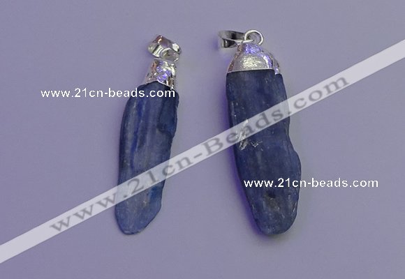 NGP6757 10*35mm - 15*45mm freeform blue kyanite pendants