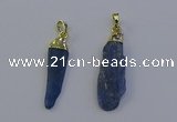 NGP6758 10*35mm - 15*45mm freeform blue kyanite pendants