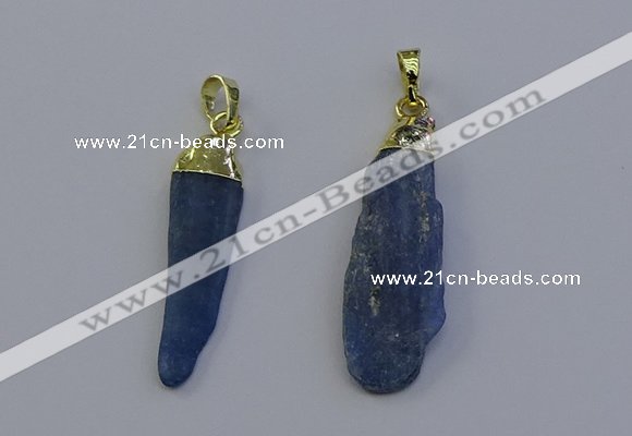 NGP6758 10*35mm - 15*45mm freeform blue kyanite pendants