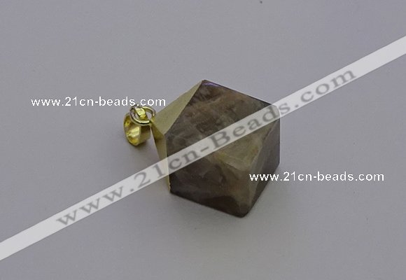 NGP6774 15*22mm cube moonstone gemstone pendants wholesale