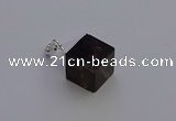 NGP6788 15*22mm cube smoky quartz pendants wholesale