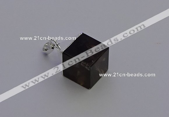 NGP6788 15*22mm cube smoky quartz pendants wholesale