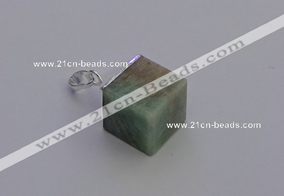 NGP6792 15*22mm cube amazonite gemstone pendants wholesale