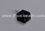 NGP6826 24*25mm hexagon amethyst gemstone pendants wholesale