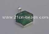 NGP6832 24*25mm hexagon amazonite gemstone pendants wholesale