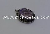 NGP6861 20*25mm oval light amethyst pendants wholesle