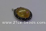 NGP6864 20*25mm oval citrine gemstone pendants wholesle