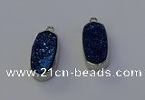 NGP6900 10*22mm - 12*25mm freeform plated druzy quartz pendants