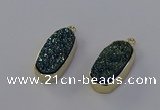 NGP6909 10*22mm - 12*25mm freeform plated druzy quartz pendants