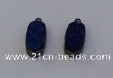 NGP6922 10*22mm - 12*25mm freeform plated druzy quartz pendants