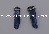 NGP6959 10*35mm - 15*45mm freeform blue kyanite pendants