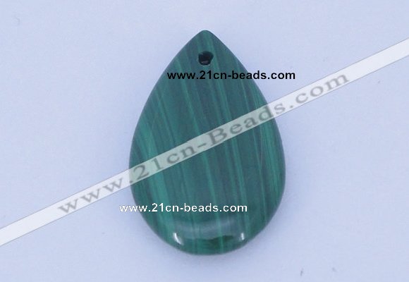 NGP700 15*25mm flat teardrop natural malachite gemstone pendant