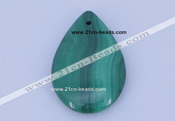 NGP701 22*30mm flat teardrop natural malachite gemstone pendant