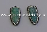 NGP7015 20*45mm arrowhead amazonite gemstone pendants wholesale