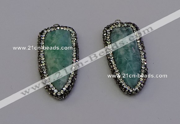 NGP7015 20*45mm arrowhead amazonite gemstone pendants wholesale