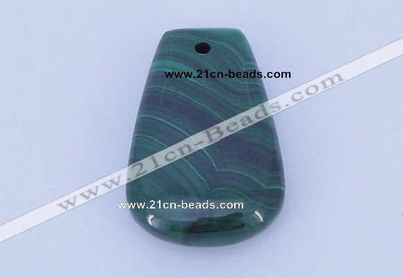 NGP702 20*30mm trapezoid natural malachite gemstone pendant