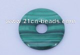 NGP704 30mm natural malachite gemstone donut pendant