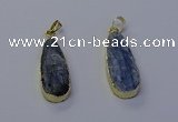 NGP7047 13*35mm - 14*40mm flat teardrop blue kyanite pendants