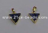 NGP7048 14*15mm triangle blue kyanite pendants wholesale