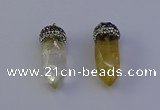 NGP7058 12*30mm - 15*35mm faceted bullet citrine pendants