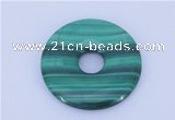 NGP706 40mm natural malachite gemstone donut pendant