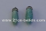 NGP7065 12*30mm - 15*35mm faceted bullet amazonite pendants