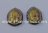 NGP7090 30*40mm buddha white jade pendants wholesale