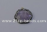 NGP7112 30*30mm hexagon light amethyst pendants wholesale