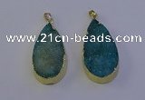 NGP7130 25*45mm - 26*50mm teardrop druzy agate pendants wholesale