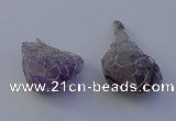 NGP7146 20*40mm - 30*45mm faceted nuggets amethyst pendants