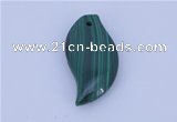 NGP715 15*37mm marquise natural malachite gemstone pendant