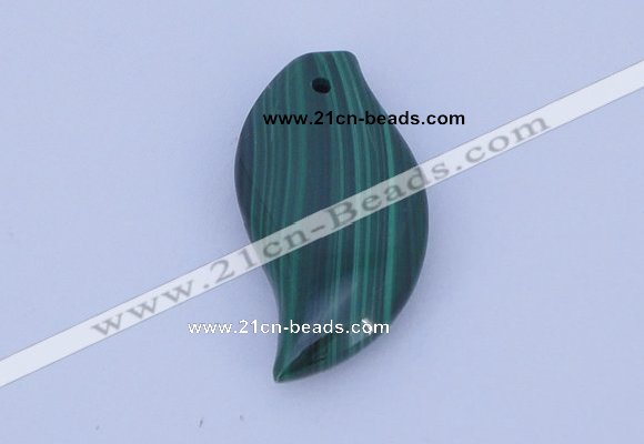 NGP715 15*37mm marquise natural malachite gemstone pendant