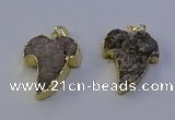 NGP7153 25*35mm teeth-shaped druzy agate pendants wholesale