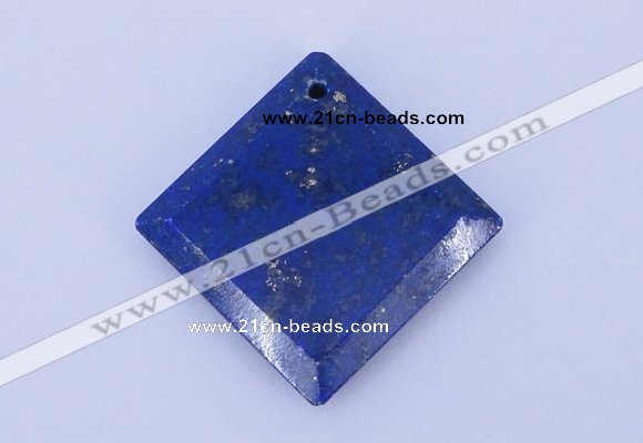 NGP720 6*32mm diamond natural lapis lazuli gemstone pendant