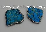 NGP7229 30*50mm - 40*60mm freeform sea sediment jasper pendants