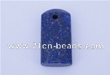 NGP724 14*29mm rectangle natural lapis lazuli gemstone pendant