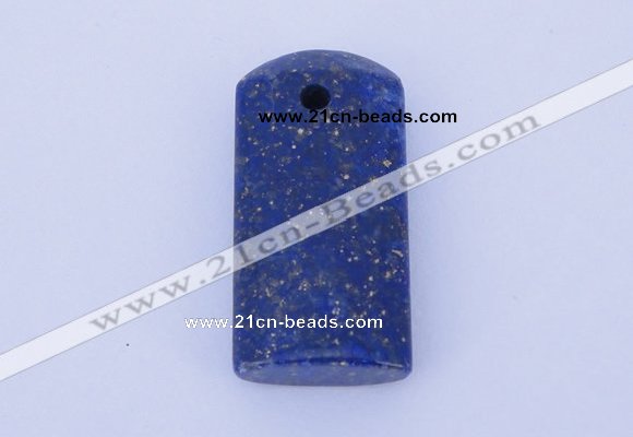 NGP724 14*29mm rectangle natural lapis lazuli gemstone pendant