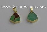 NGP7240 15*20mm australia chrysoprase pendants wholesale