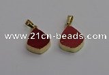 NGP7246 15*20mm flat teardrop mookaite gemstone pendants