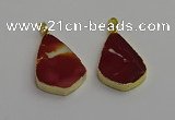 NGP7247 22*35mm flat teardrop mookaite gemstone pendants