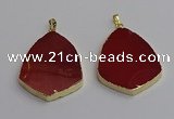 NGP7248 38*50mm flat teardrop mookaite gemstone pendants