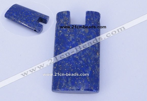 NGP725 18*32mm rectangle natural lapis lazuli gemstone pendant