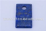 NGP726 21*31mm rectangle natural lapis lazuli gemstone pendant