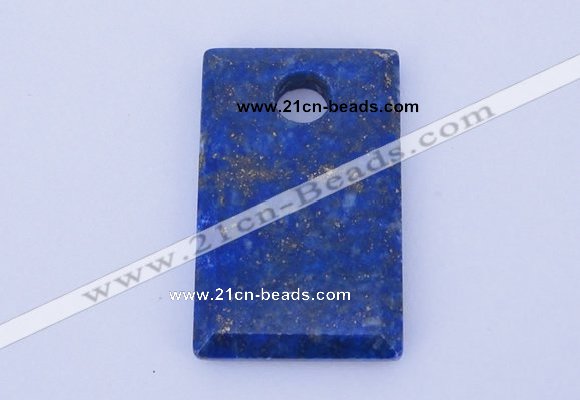 NGP726 21*31mm rectangle natural lapis lazuli gemstone pendant